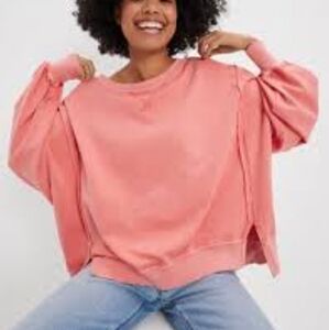 American Eagle Outfitters Pink Sweatshirt